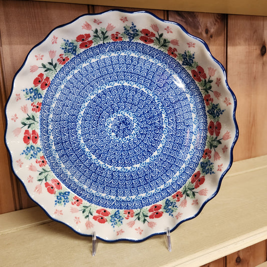 Pie Plate ~ Fluted ~ 10" 3220X ~ Whimsical Garden