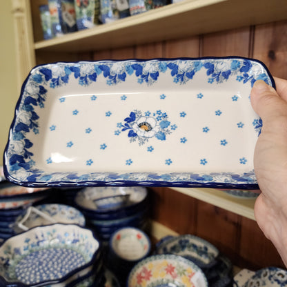 Tray Shallow ~ 9" x 4.5"    D15-2222X  Snow Poppy pf0526