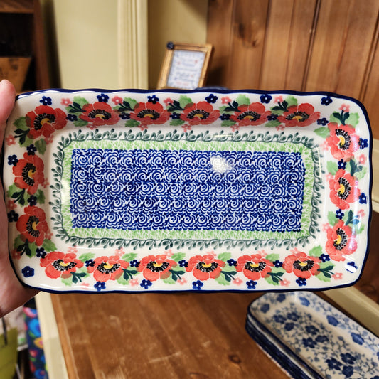 Tray Shallow ~ 9" x 4.5"    D15-3219X  Danish Garden pf0526