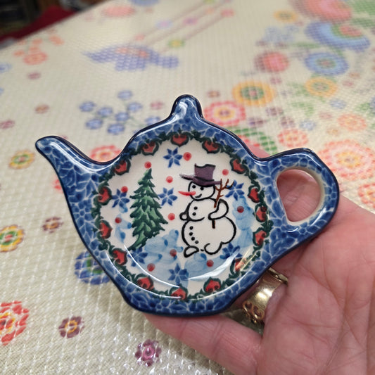 Tea Bag Holder   766-u4661 Snowman T Liana