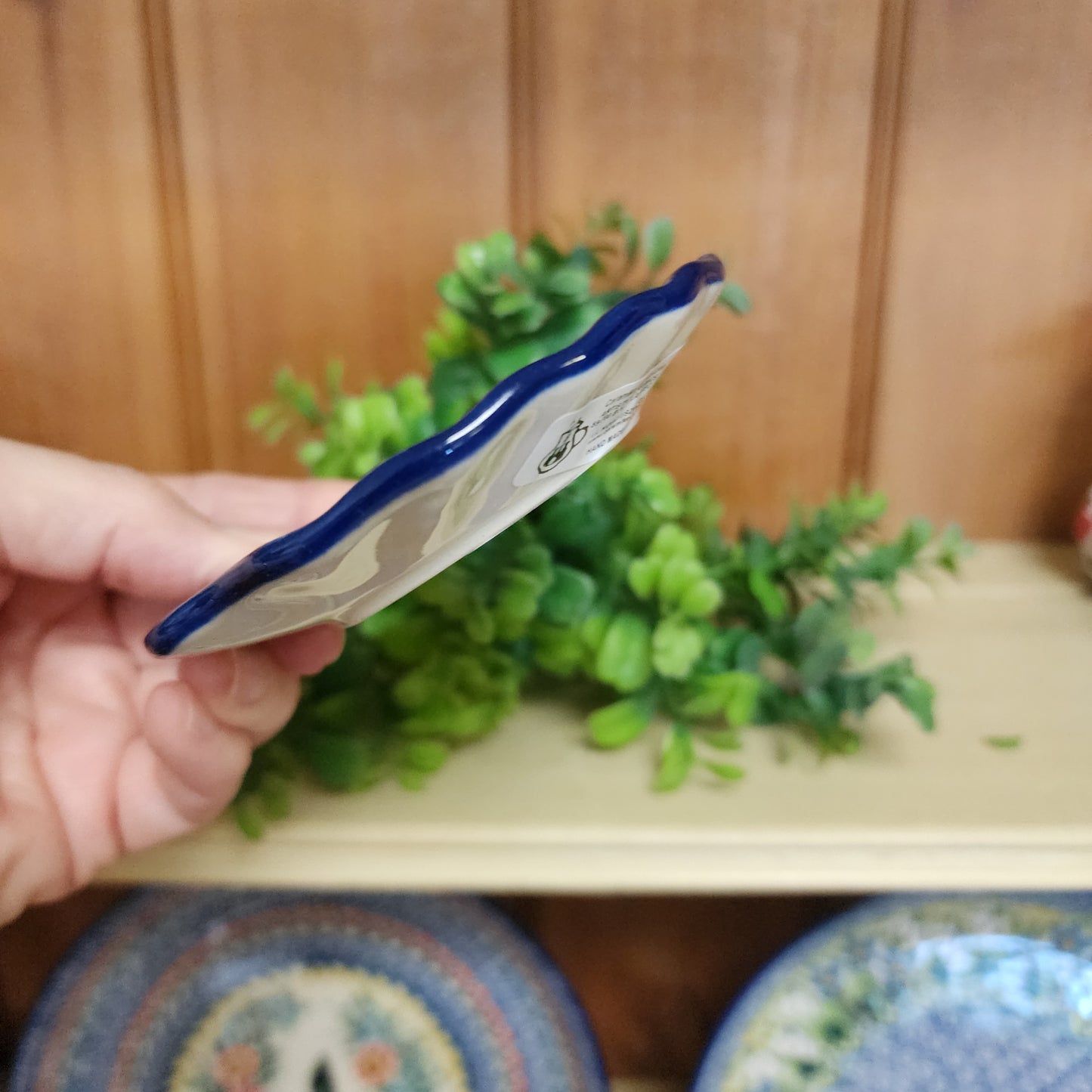 Shell Dish 4" ~ Blue Poppy