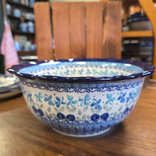 Bowl   Scalloped Edge  628-2751X  Blue Orchids pf0526