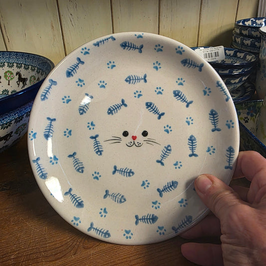 Plate 7" / Blue Kitty / Fish Bones