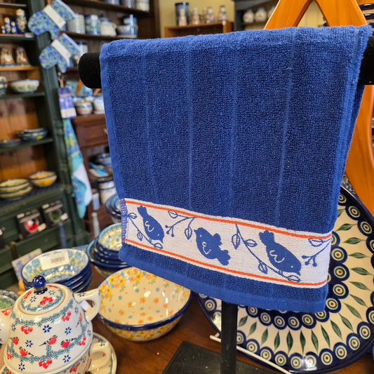 Towel ~ Terry Blue Bird ~ 20" square
