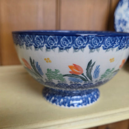 Bowl w/Pedestal   5.25"W  206-3371X  Signs of Spring pf0526