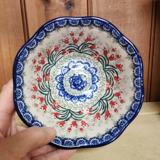 Bowl ~ Wavy Edge ~ 5.75" 1437X ~ Crimson Bells