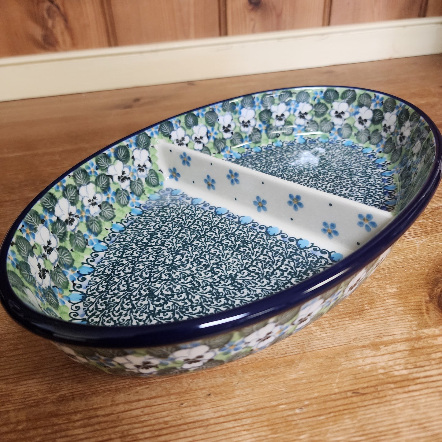 Dish ~ Divided ~ Oval Large 164-U4795 pf0425