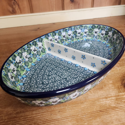 Dish ~ Divided ~ Oval Large 164-U4795 pf0425