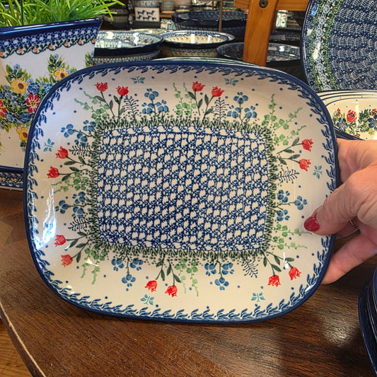 Rectangular Dish / Baker ~ 7.5" x 8.75" 2903X ~ Tulip Horizon