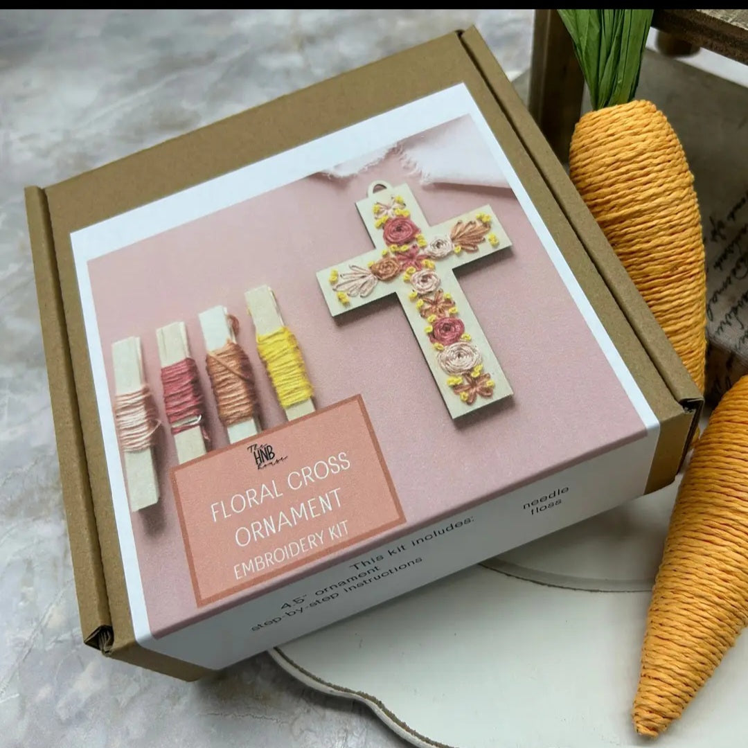 Embroidery Kit ~ Cross Floral