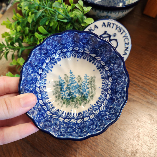 Bowl   Scalloped   4.5" 023-3279X  Virginia Bluebells pf0526