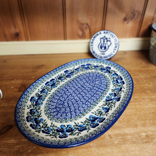 Oval Platter ~ Large 12" x 8.5"    G68-2273X  Winter Viola pf0526