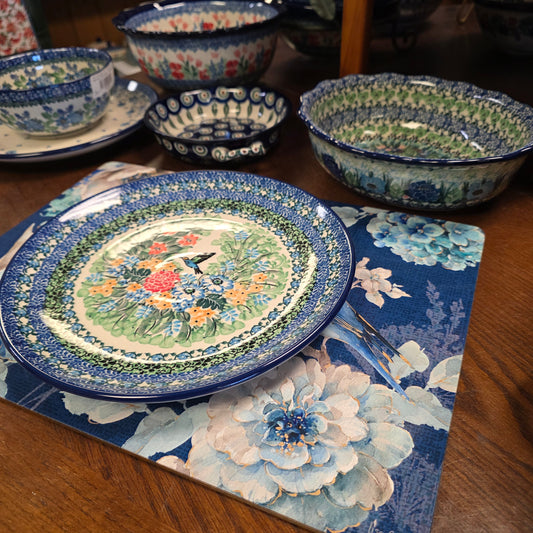 Placemats Indigold Dark Decorative Hardboard Placemats ***NOT Polish Pottery