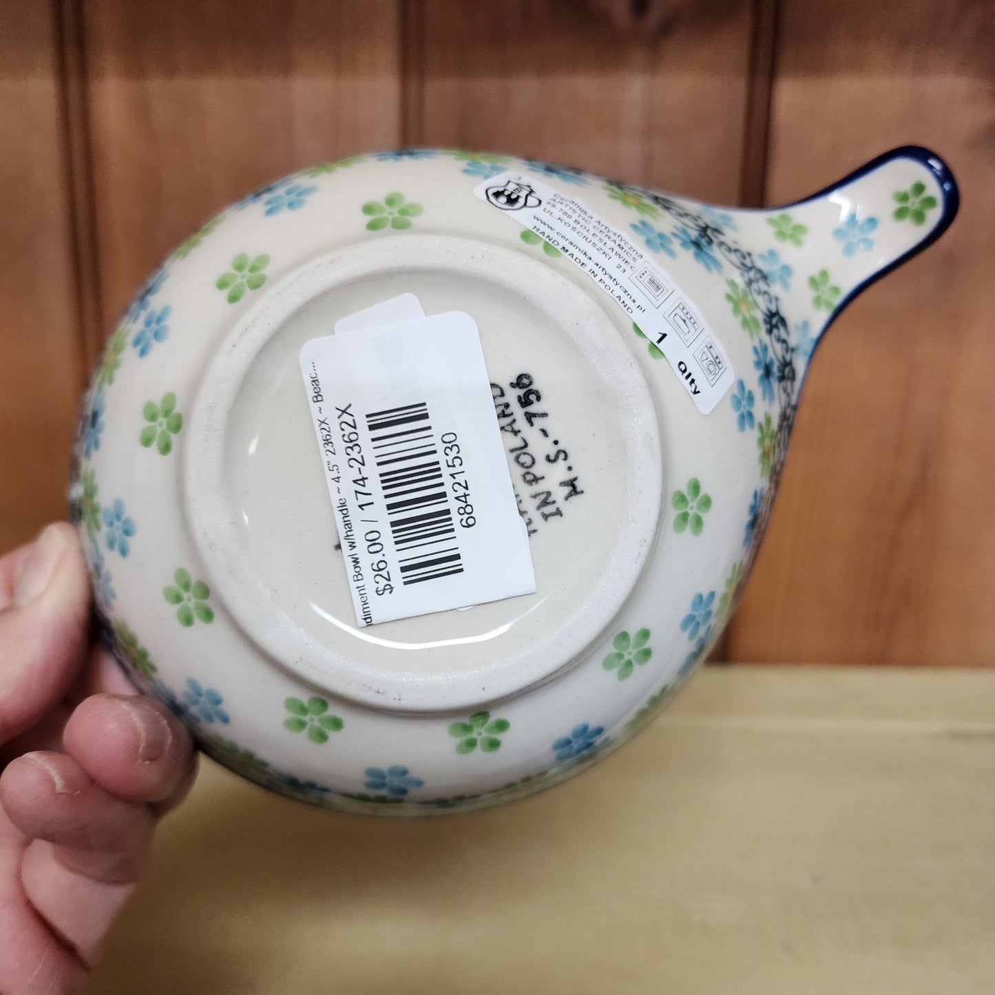 Condiment Bowl w/handle ~ 4.5" 2362X ~ Beach Sparkle