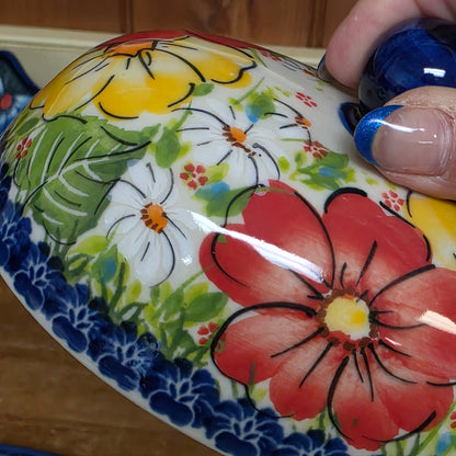 Butter Oval / Red/yellow
