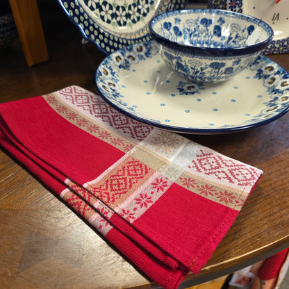 Napkin Red Jacquard (20")