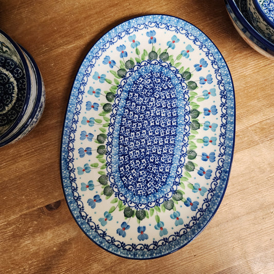 Oval Platter ~ Small 10.5" x 7.3"    G69-2668X  Dutch Iris pf0526