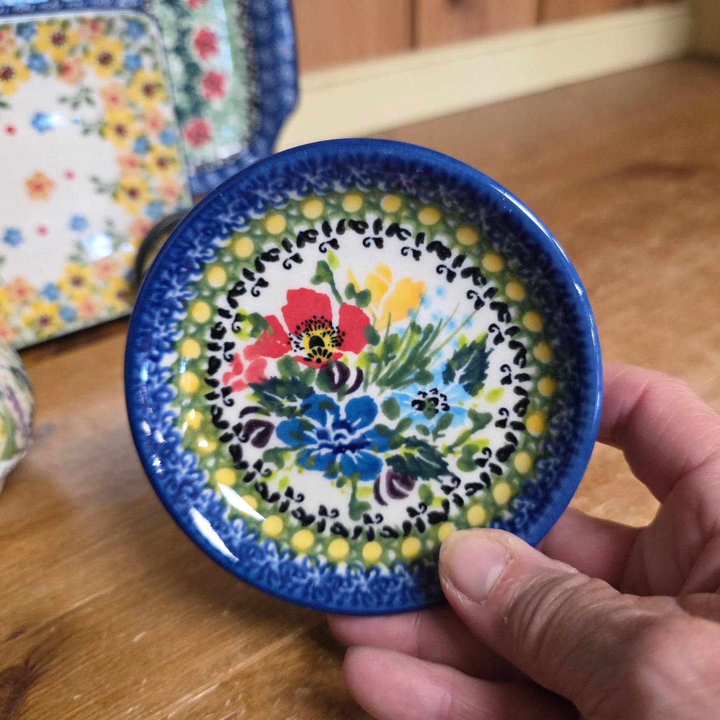 Coaster 4" / Red / blue