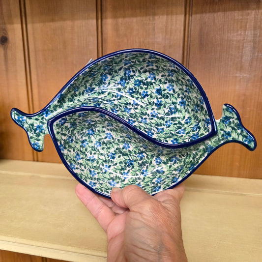 Ying Yang Fish Dish    E89-2349X  Wandering Vines pf0526
