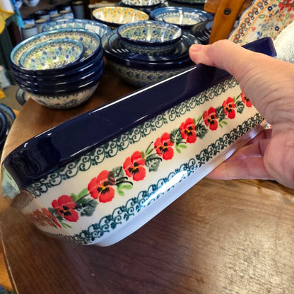 Baker   Square Deep Dish (10.5 in.)    2538X ~ Red Pansy