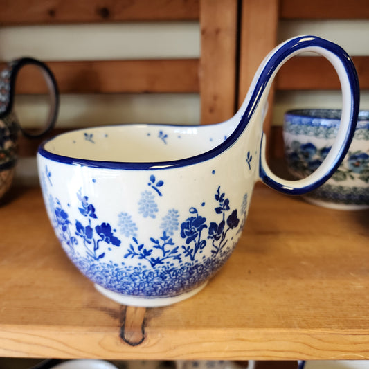 Bowl w/ Loop Handle ~ 16 oz 3204X ~ Bluebonnets