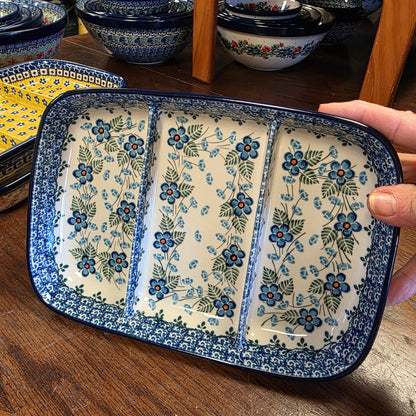 Dish   Divided  6.5" x 9.25"   2272X ~ Parisian Posies