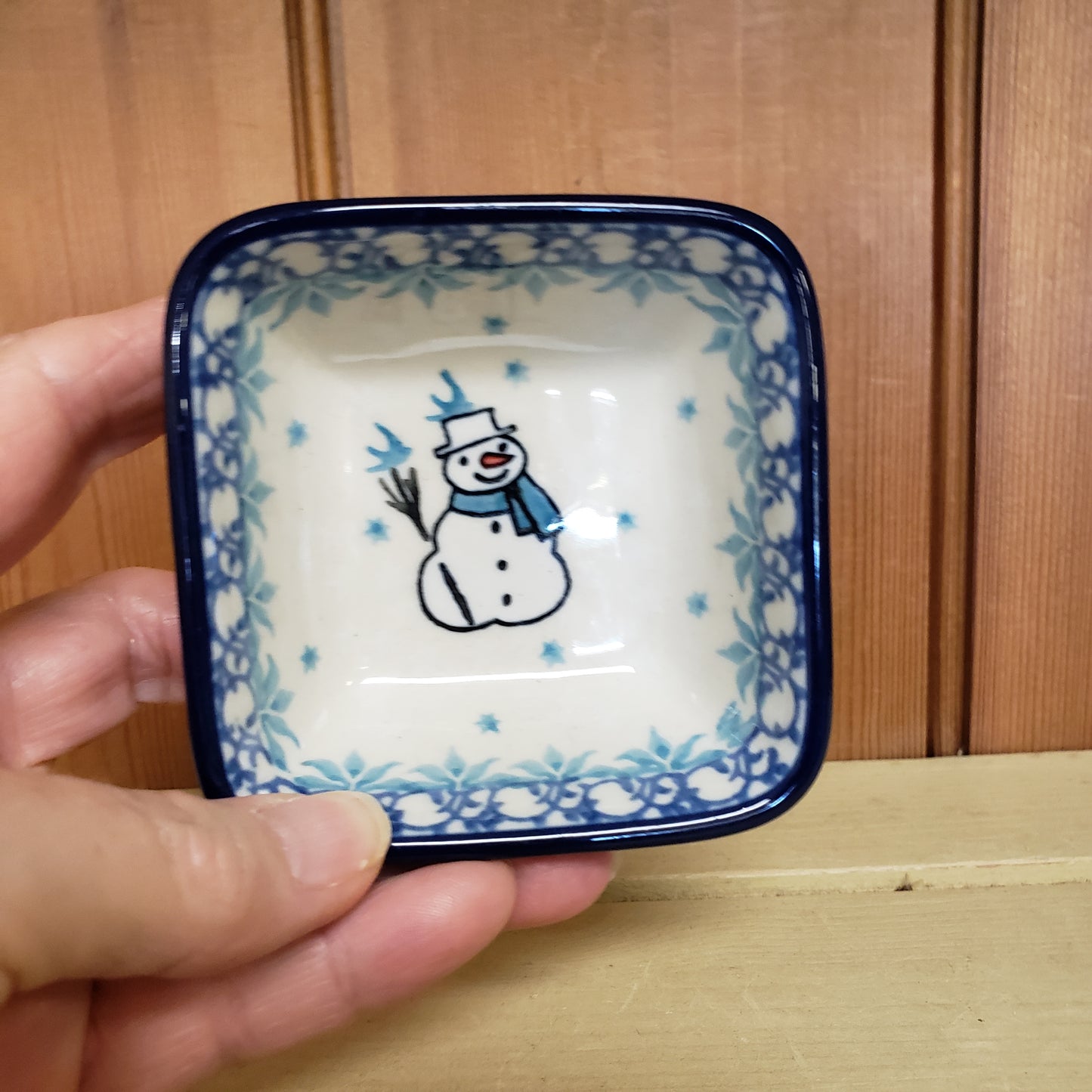 Bowl ~ Square Ramekin ~ 3.25" 656-2798X  Jack Frost Snowman