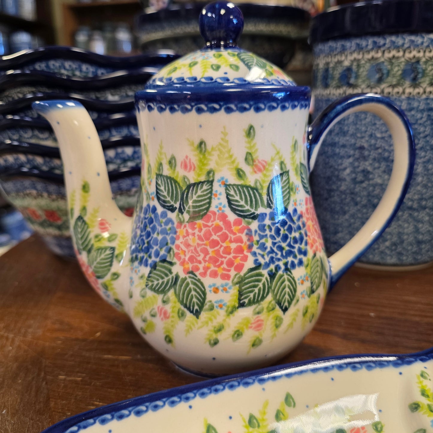 Bundle ~ Hydrangea Tea Set with FREE tea towel Bundle