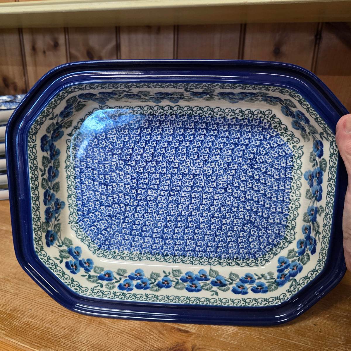 Covered Casserole Baker  9.5" x 12" 665-2273X  Winter Viola pf0526