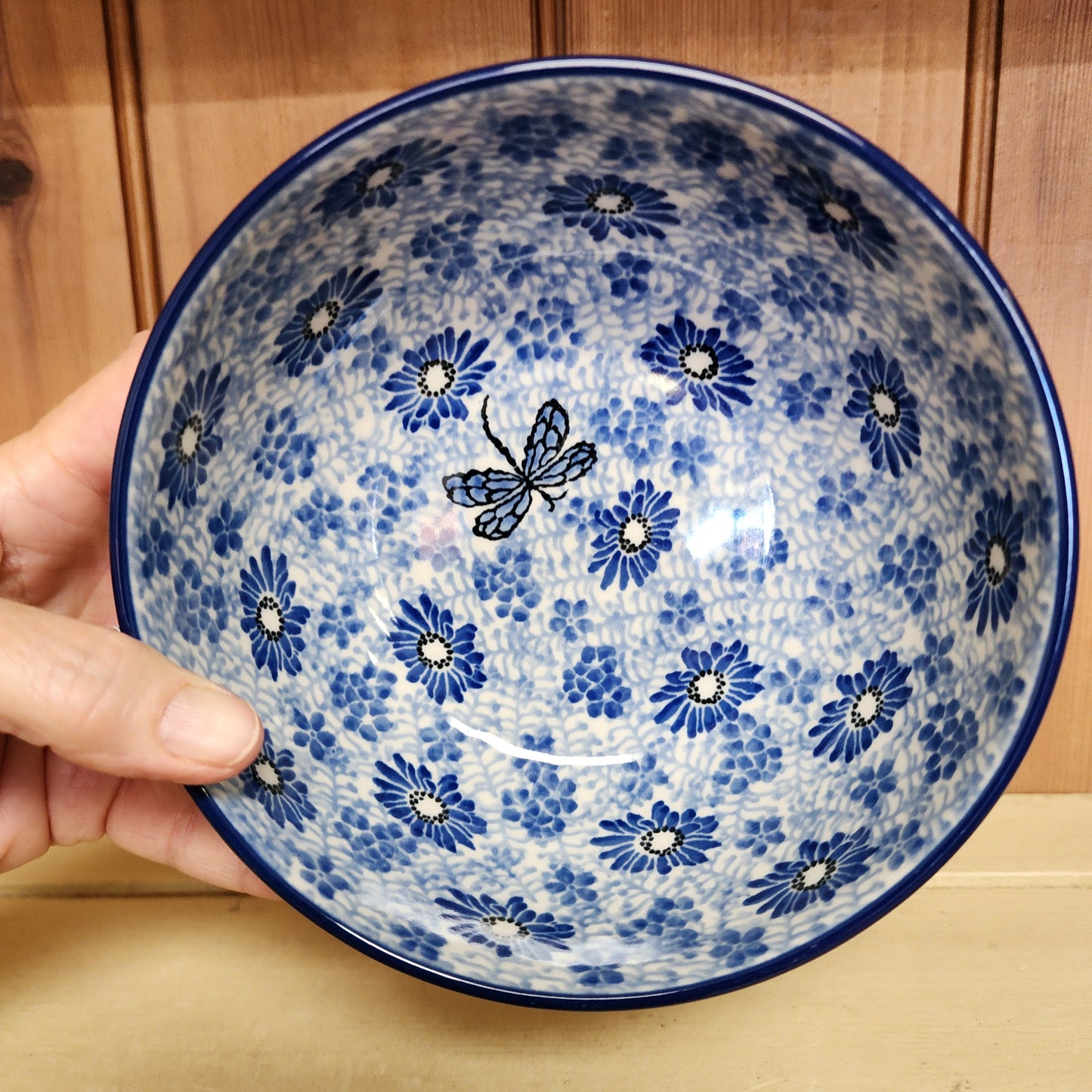 Bowl ~ Soup/Salad ~ 6.25" / C-38 2999X ~ Blue Dragonfly  Farmer Bowl