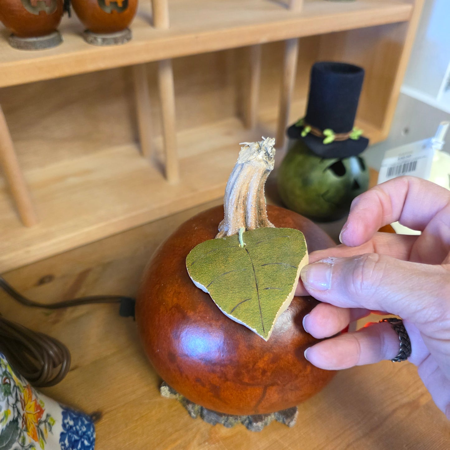 Gourd - Lucas Lit with electric light