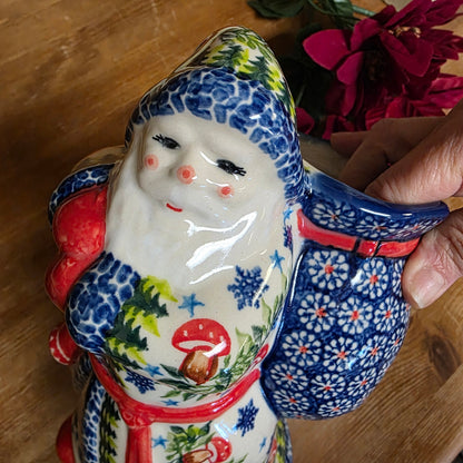 Santa w/ Bag mushroom snowflakel 8"