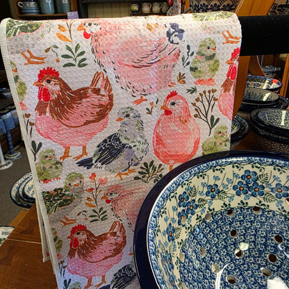 Towel /poly ~ Coop cuties Waffle Recycled Dish Towel