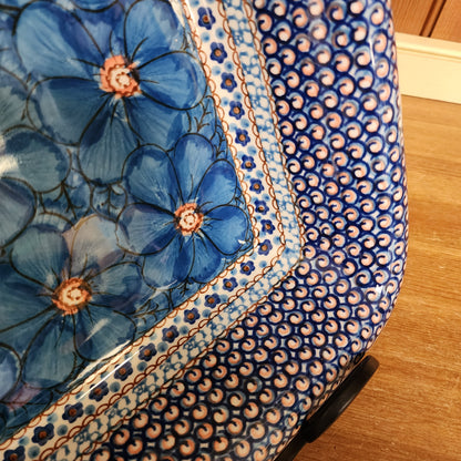 Baker Large  Rectangular w/Rim   Lasagna  11.25" x 13.75" 854-U408C  U4 pf0526 Large Lasagna Blue Jacek Chyla