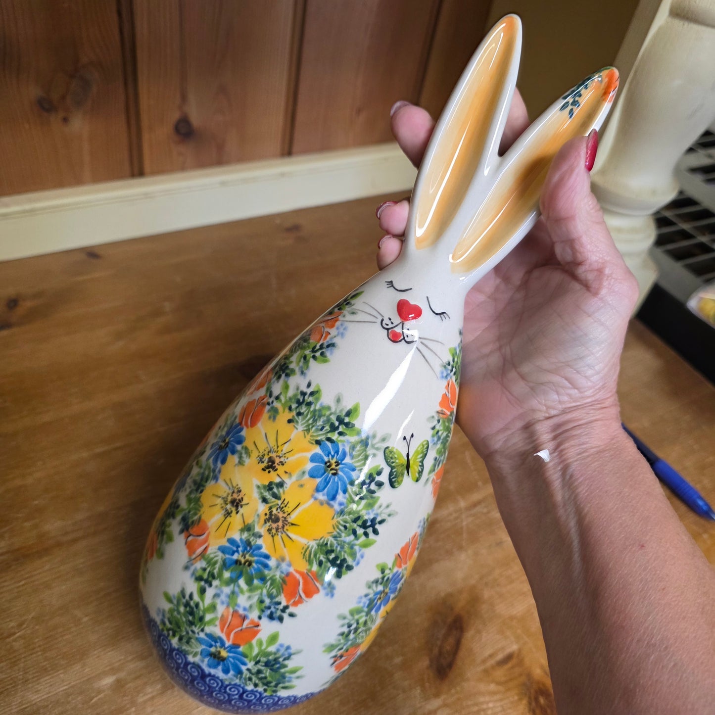 Bunny 12" / green butterfly yellow ears