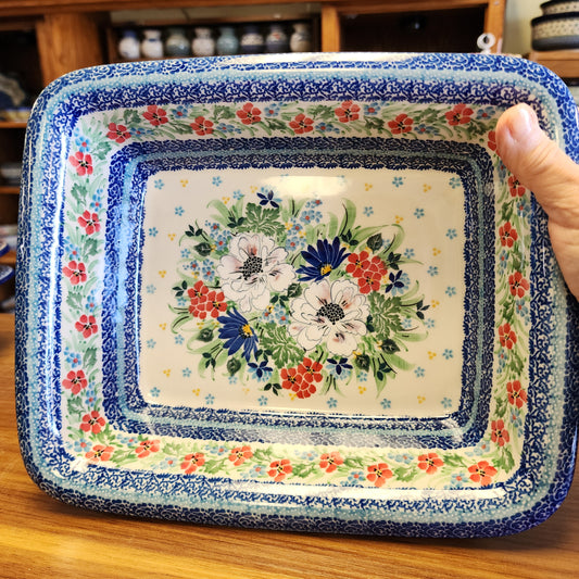 Baker   Rectangular w/Rim   9.25" x 11"L 856-U5156  U4 pf0526 Small Lasagna