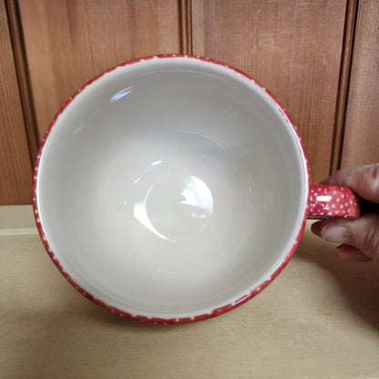 Mug ~ 17 oz Latte cup ~ Red Blossom J8cz