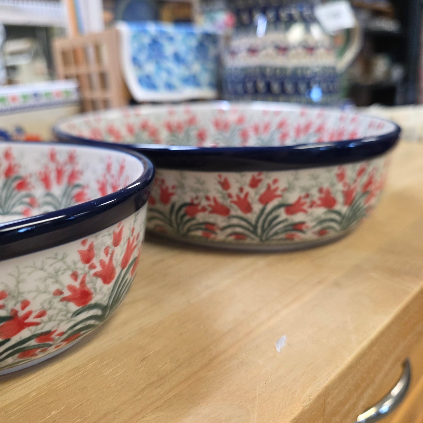 2 pc / 9.5" Oval Baker & 12" Oval Baker 1437X Crimson Bells
