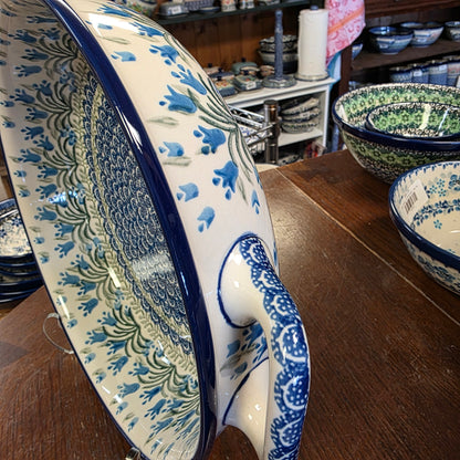 Baker   Round w/ Handles   10" 420-1432X  Blue Bells pf0526