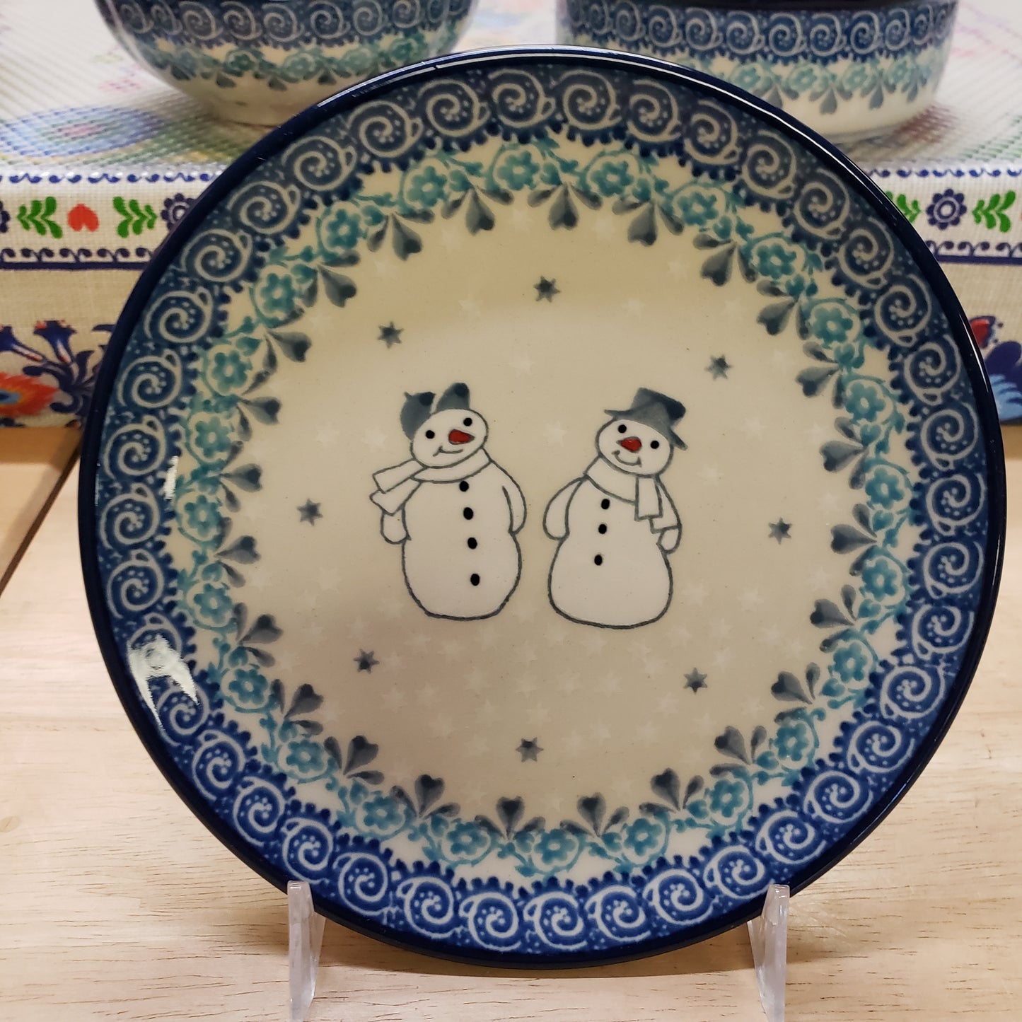 Plate ~ Bread & Butter ~ 6.25" 261-2793X  ~ Frost & Flurry Snowman