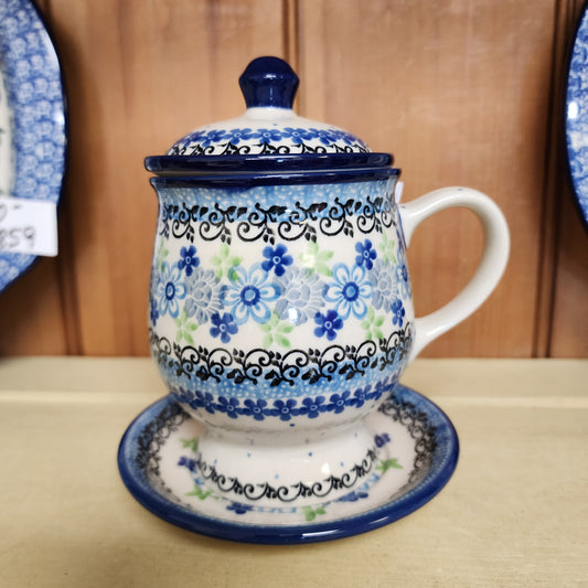 Mug w/Infuser and Saucer   12 oz.    2633X ~ Flower Works