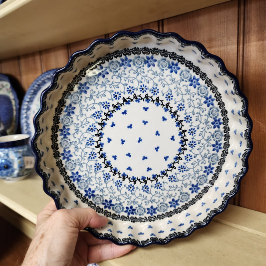 Baker ~ Fluted 9.25" ~  2158 Silver Lace