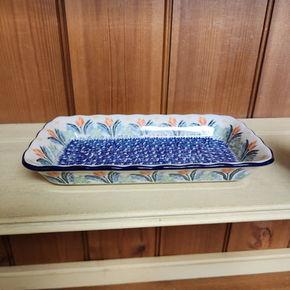 Tray Shallow ~ 9" x 4.5"    D15-3371X  Signs of Spring pf0526