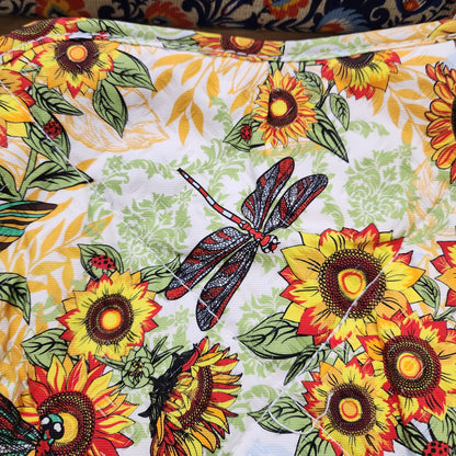 Cozy for Plate Sunflower / dragonfly print