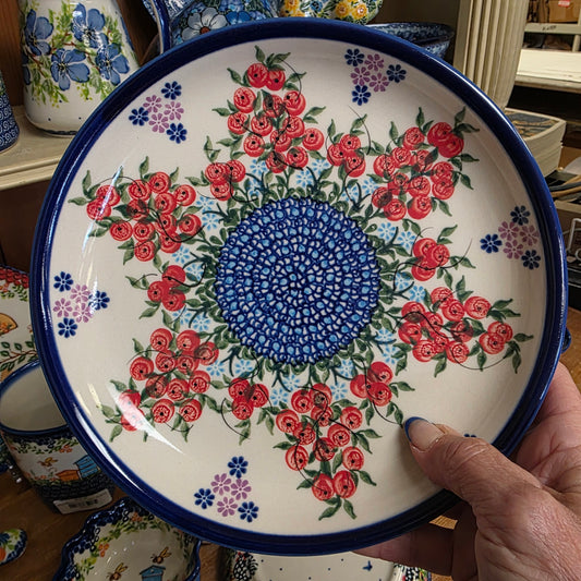 Plate 8" ~ lip ~ Red Berries 282