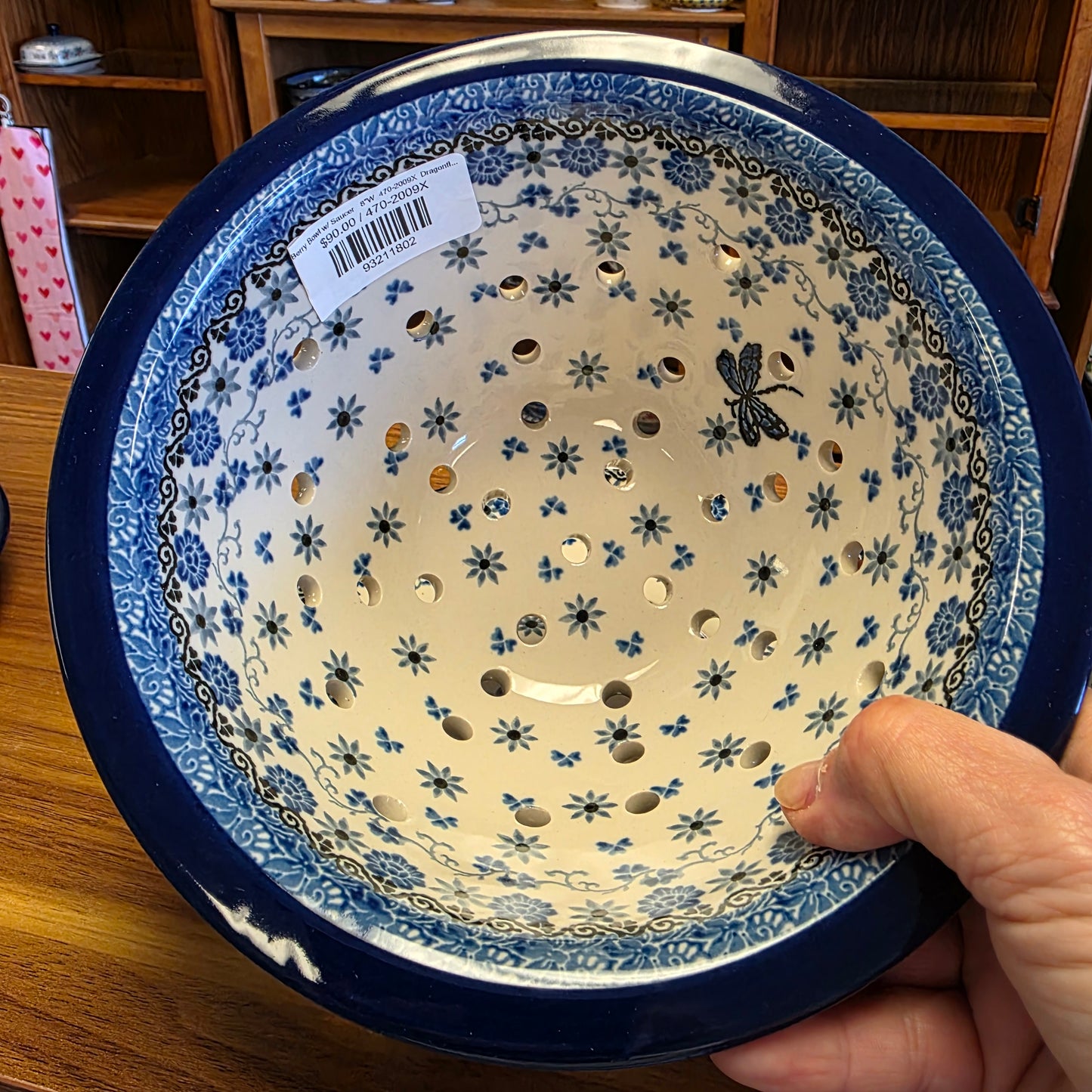 Berry Bowl w/ Saucer   8"W  470-2009X  Dragonfly pf0526