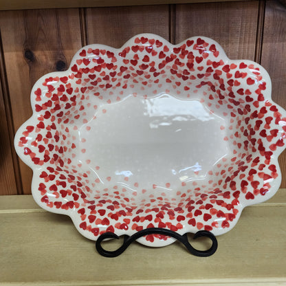 Baker / Bowl ~ Basket  Hearts 13"x10"x3"deep