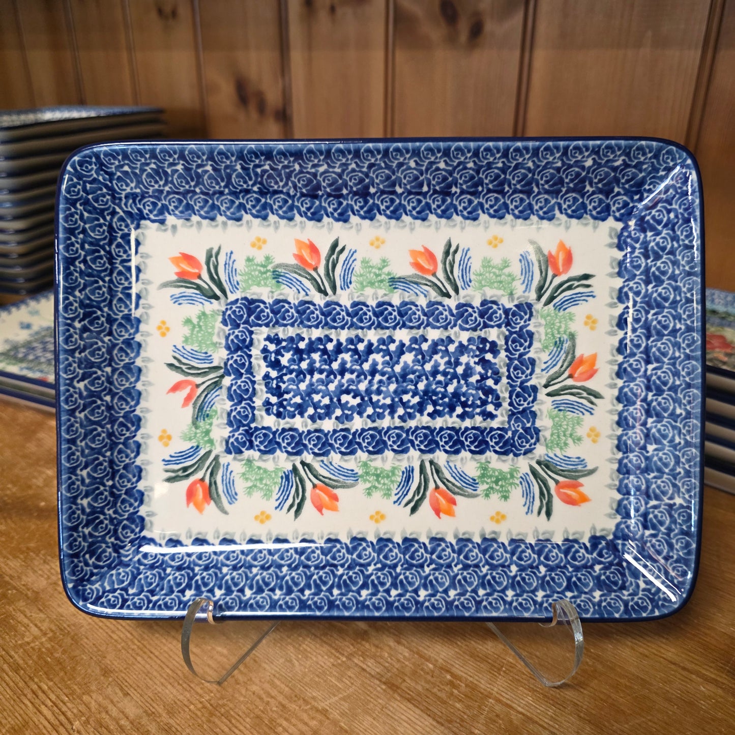 Platter Rectangular 9.5" x7" 111-3371X  Signs of Spring pf0526