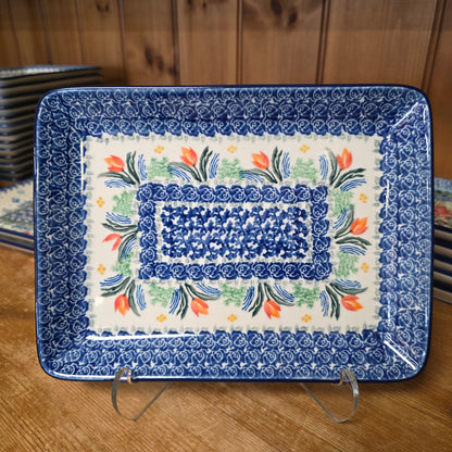 Platter Rectangular 9.5" x7" 111-3371X  Signs of Spring pf0526