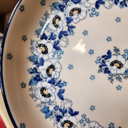 Plate   Rimmed   9"   2222X ~ Snow Poppy